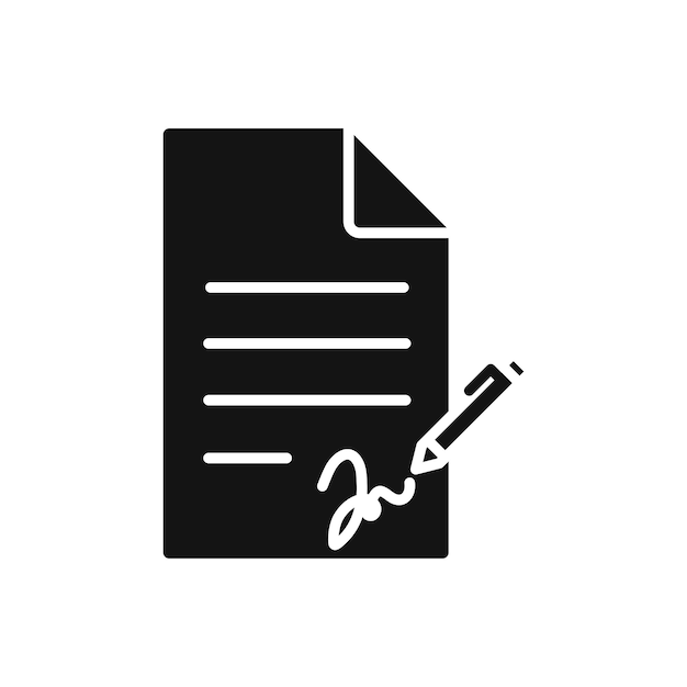 icono de la firma del archivo