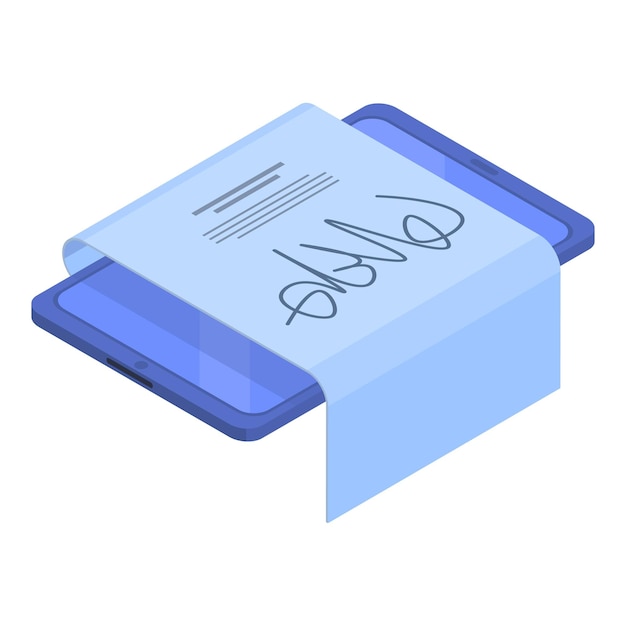 Icono de firma digital Isométrico del icono de vector de firma digital para diseño web aislado sobre fondo blanco