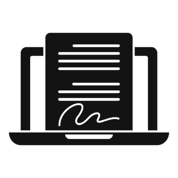 Icono de firma en línea vector simple Servicio de agente Centro de llamadas
