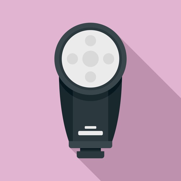 Icono de flash LED de cámara Ilustración plana del icono de vector de flash LED de cámara para diseño web