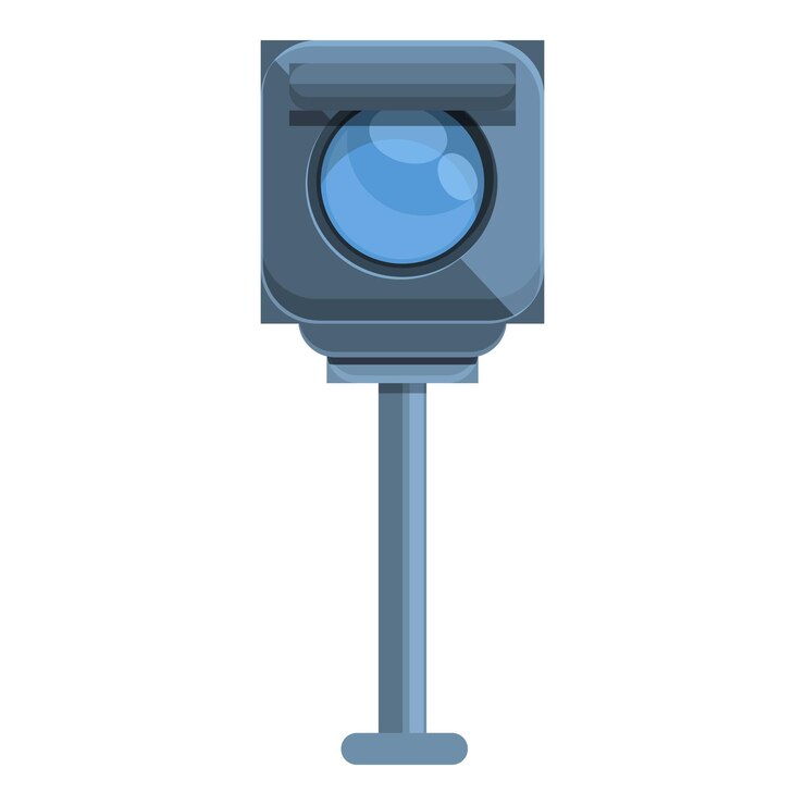 Vector icono de flash de radar de velocidad caricatura de icono de vector de flash de radar de velocidad para diseño web aislado sobre fondo blanco