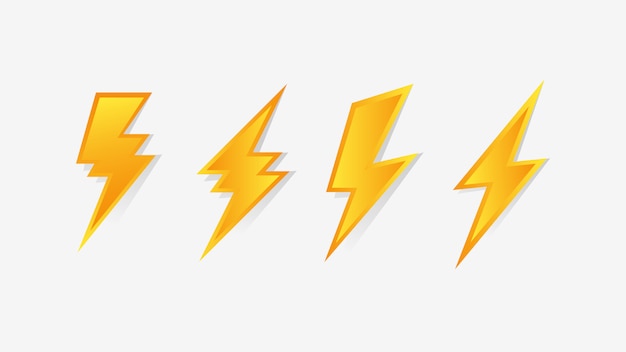 Icono de flash thunder bolt