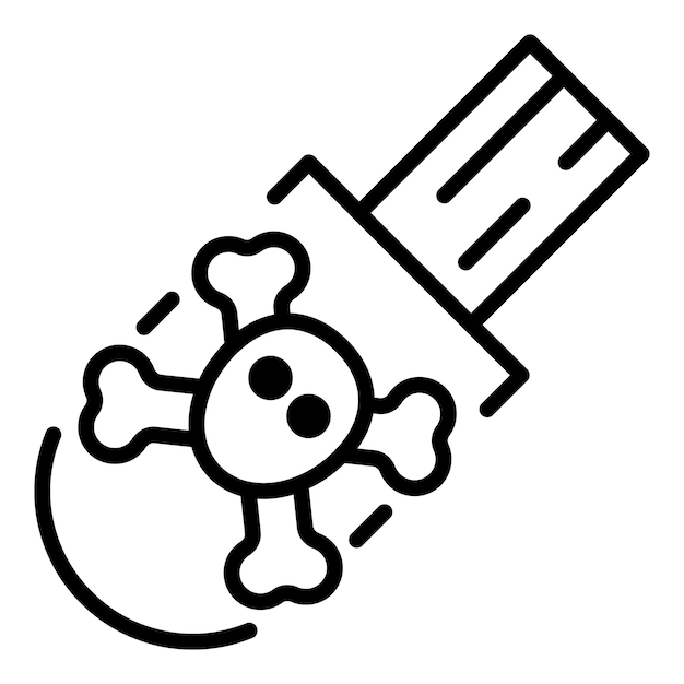 Icono de flash USB hacker Contorno icono de vector flash USB hacker para diseño web aislado sobre fondo blanco