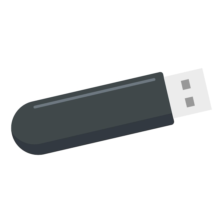 Vector ícono de flash usb ilustración plana del ícono vectorial de flash usb para el diseño web