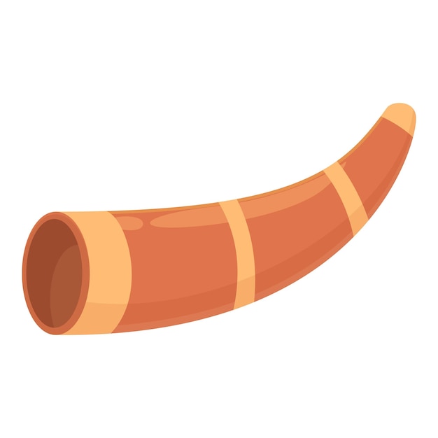 Icono de flauta aborigen vector de dibujos animados Arte étnico Persona africana