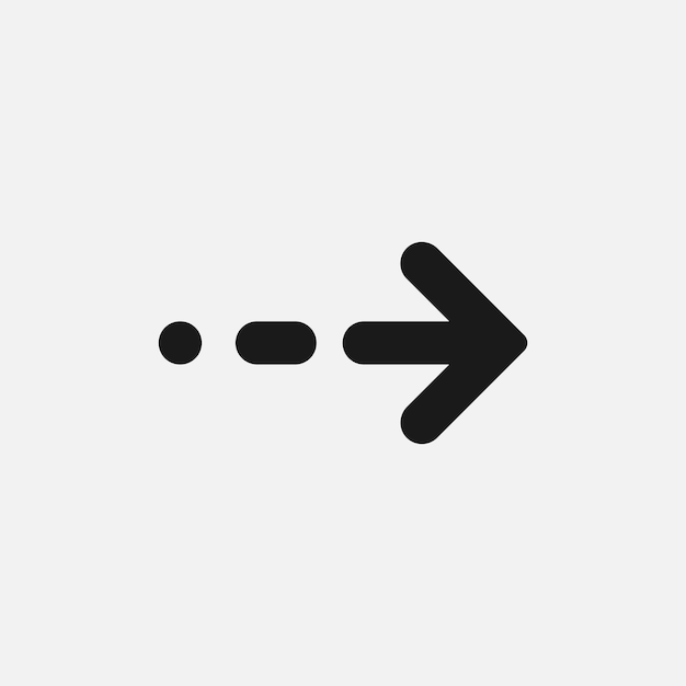 Icono de flecha aislado sobre fondo blanco Ilustración vectorial