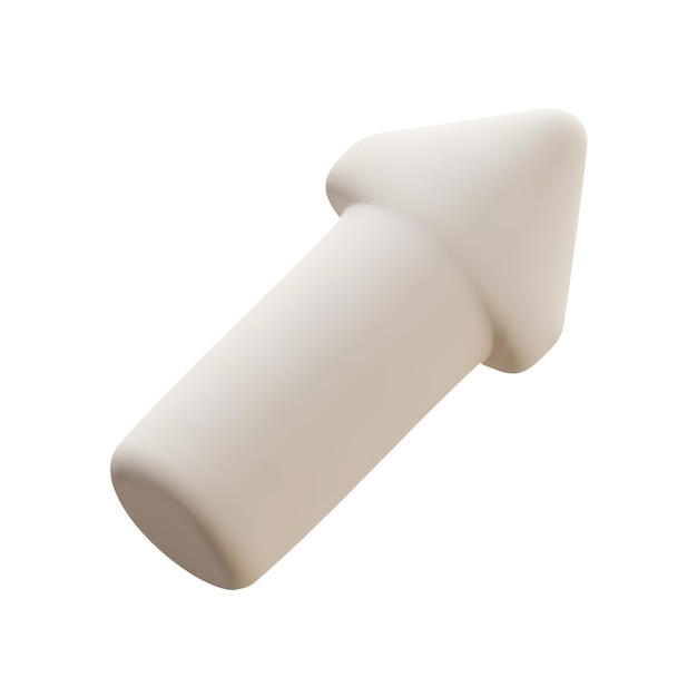 Icono de flecha hacia arriba en 3D
