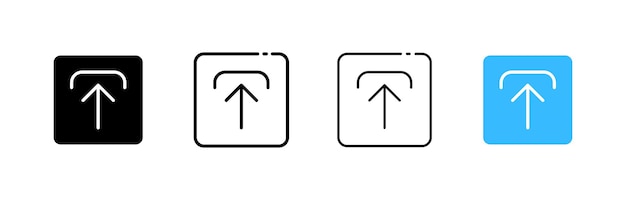 Icono de flecha hacia arriba Diferentes estilos Flecha hacia arriba Iconos de descarga Iconos vectoriales