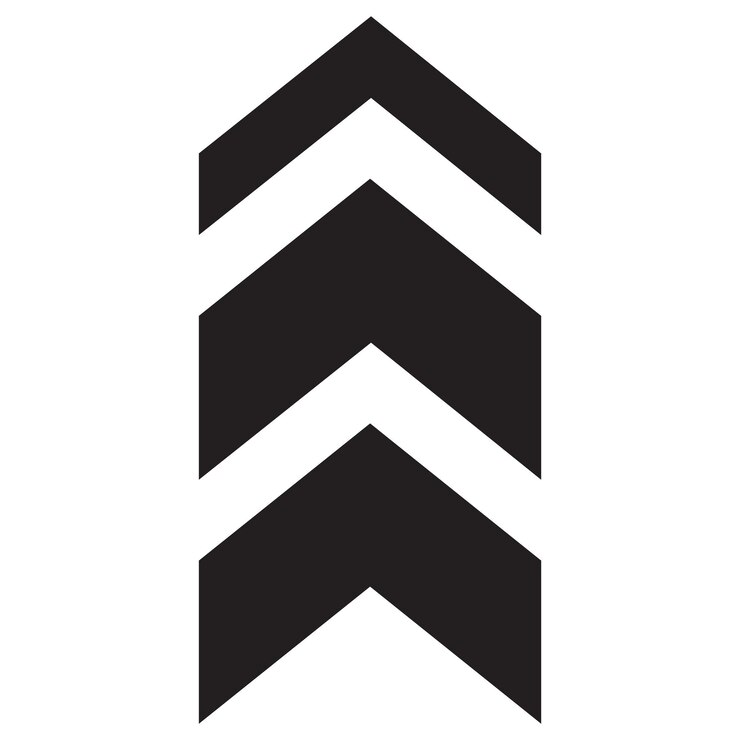 Vector icono de flecha chevron doodle línea negra aplicación de diseño gráfico logox9