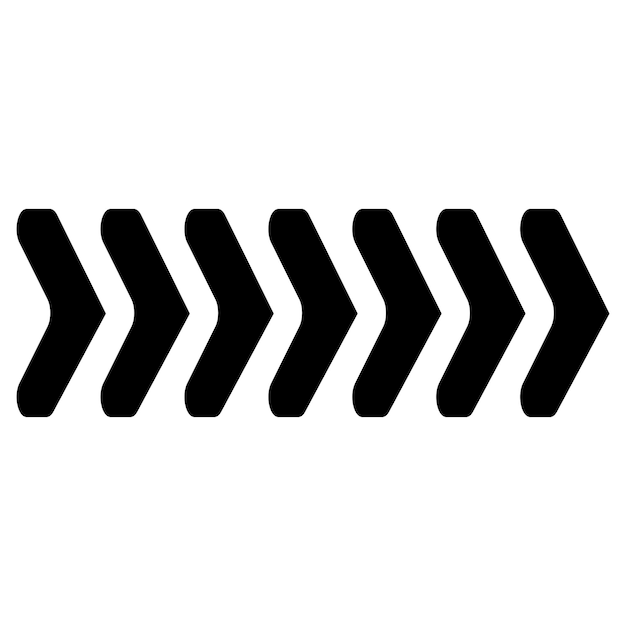 Icono de flecha chevron doodle línea negra diseño gráfico Vector aislado en fondo blanco Vector