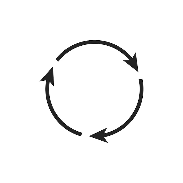 El icono de la flecha del círculo representa el símbolo de actualización y recarga comúnmente utilizado en las interfaces
