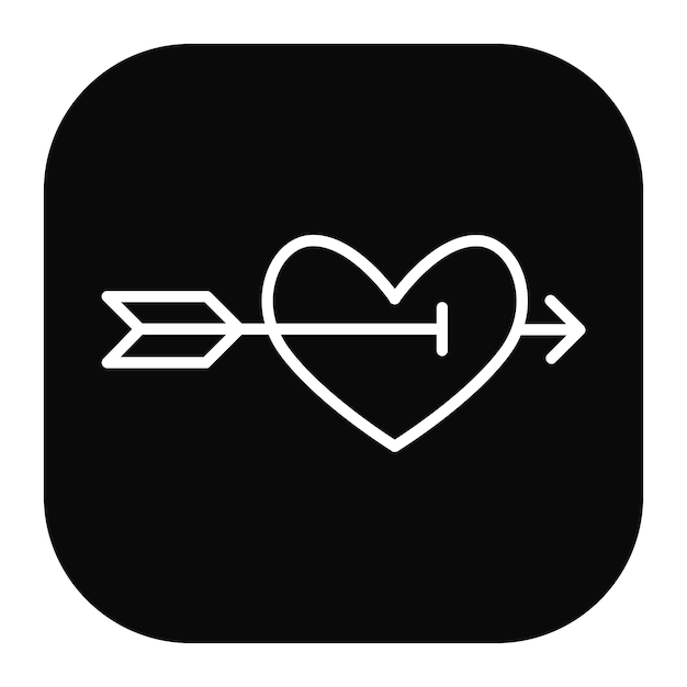 Icono de flecha del corazón