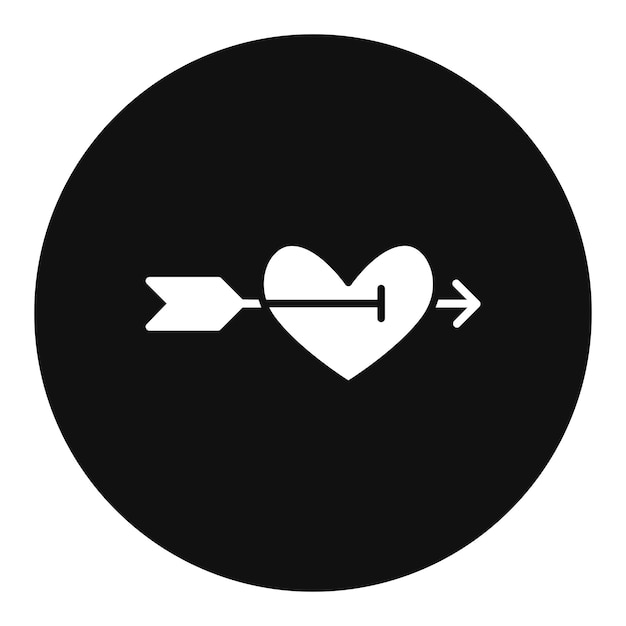 Icono de la flecha del corazón