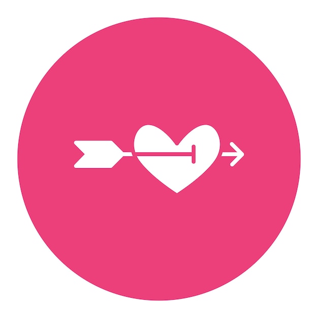 Icono de flecha del corazón