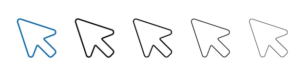 Icono de flecha del cursor Logotipo vectorial de esquema para la aplicación web