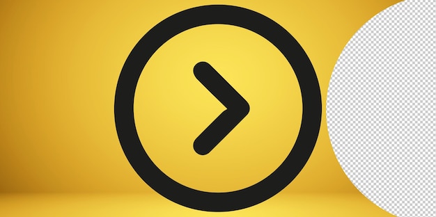 icono de flecha derecha en fondo transparente
