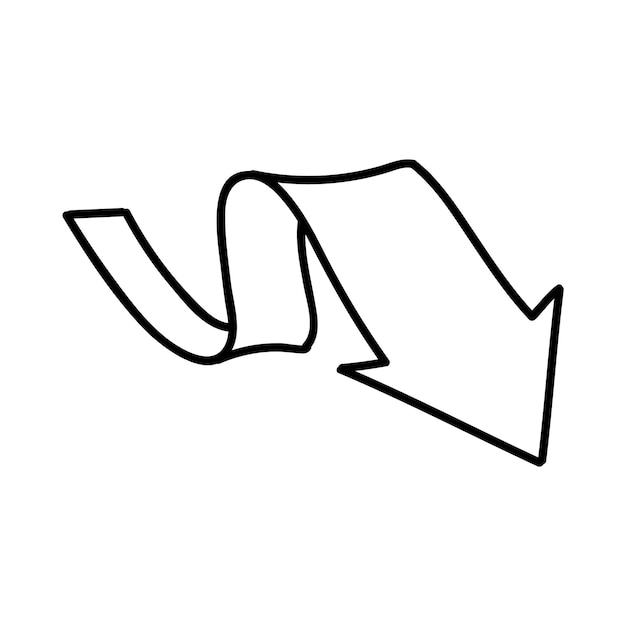 Icono de flecha dibujado a mano ilustración vectorial