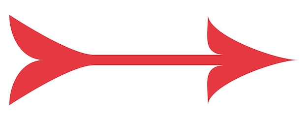 Icono de la flecha de dos cabezas rojas