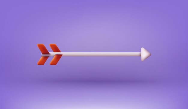 Icono de flecha con efecto 3D Ilustraciones vectoriales web 3D