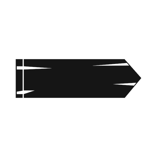 Icono de flecha gruesa en estilo simple aislado sobre fondo blanco Haga clic y símbolo de elección