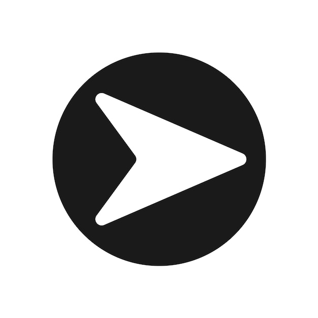 Icono de flecha Icono de Flecha Negra Ilustración vectorial en fondo blanco Vector