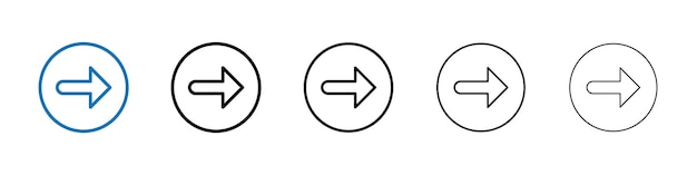 Icono de flecha Logotipo vectorial de contorno para la aplicación web