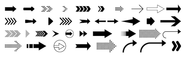 Icono de flecha Mega conjunto de flechas vectoriales