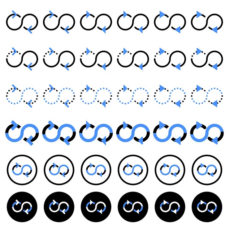 Vector icono de flecha relacionado con la circulación y la dirección