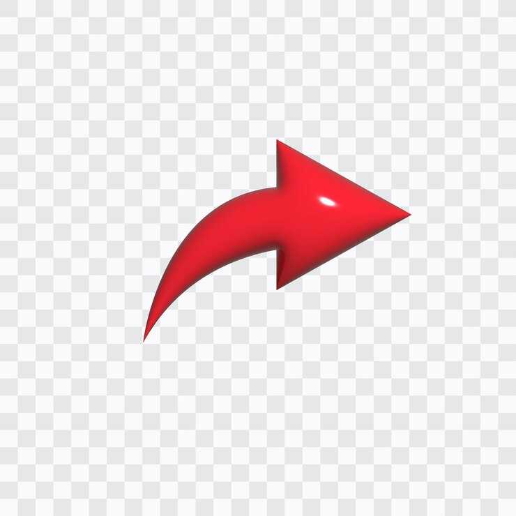 Vector icono de flecha roja 3d transparente png icono de flecha de archivo para su sitio web diseño de logotipo aplicación ui flecha indicó el símbolo de dirección