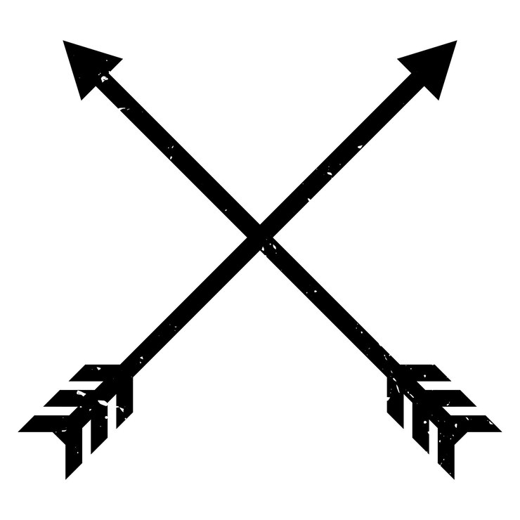 Vector icono de flecha símbolo de flecha ilustración vectorial con punto flotante