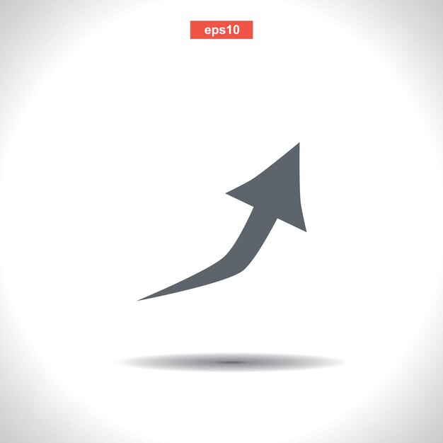 Icono de flecha vectorial Indica la dirección hacia arriba