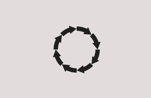 Icono de flechas circulares ilustración vectorial plana