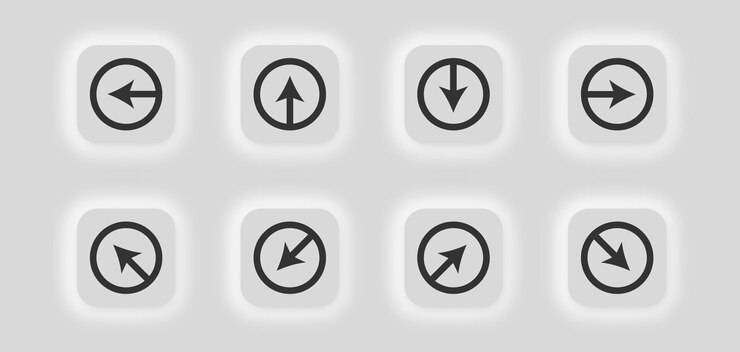 Vector icono de flechas de colección vector de botón de aplicación de símbolo de ilustración de navegación de control
