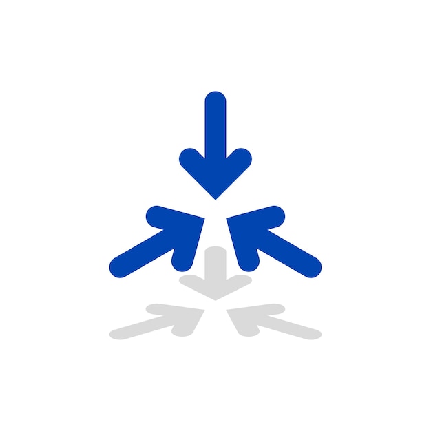 Icono de flechas de triple colisión Icono para el sitio web Ilustración vectorial EPS10