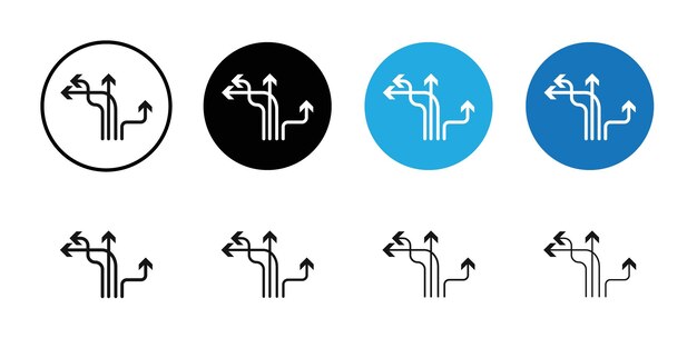 Icono de flexibilidad Conjunto de logotipos vectoriales de línea negra