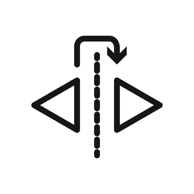 icono de flip Vector de arte de línea negra