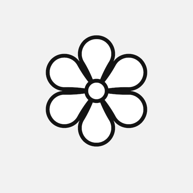 Icono de flor aislado sobre fondo blanco Ilustración vectorial Eps 10