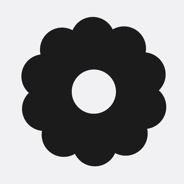 Icono de flor aislado sobre fondo blanco Ilustración vectorial
