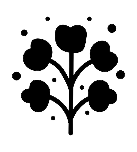 Icono de flor dibujado a mano por vector