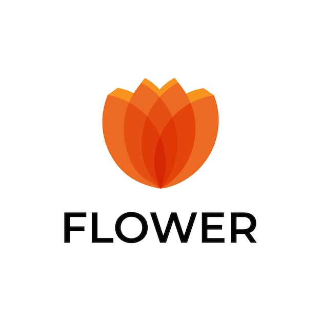 Icono de flor diseño de logotipo moderno