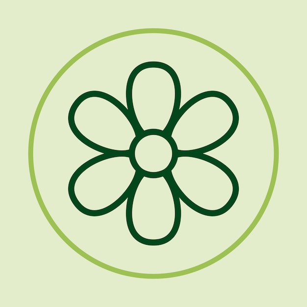 Icono de flor fondo abstracto arte vectorial ilustración diseño colorido