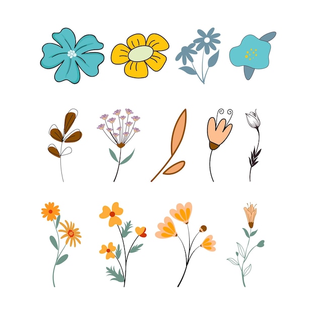 Icono de flor en formato vectorial