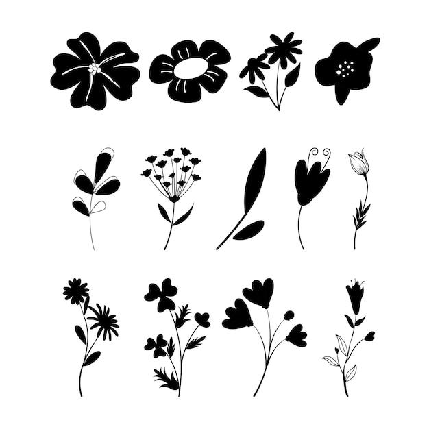 Vector icono de flor en formato vectorial