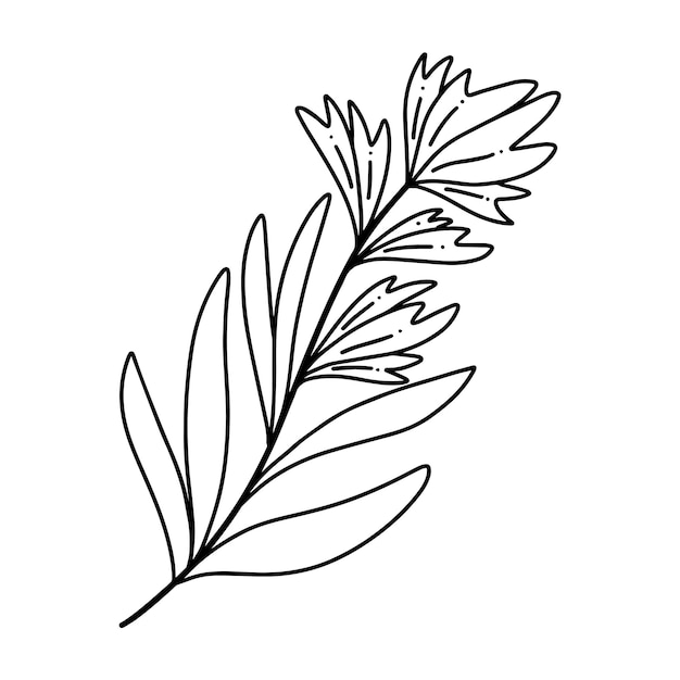 Icono de la flor con hojas y el elemento