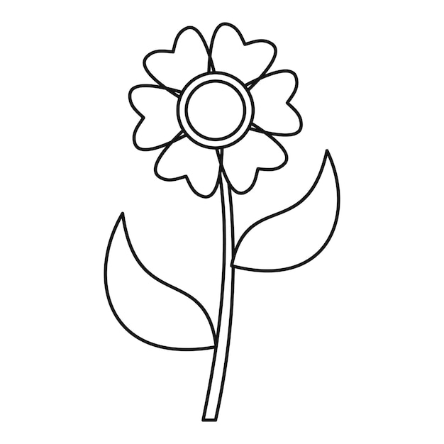 Icono de flor Ilustración general del icono vectorial de flores para la web