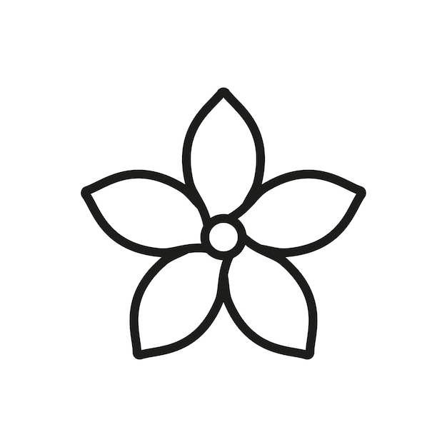 El icono de la flor de jazmín muestra un diseño elegante e inspirado en la fragancia perfecto para la marca de belleza