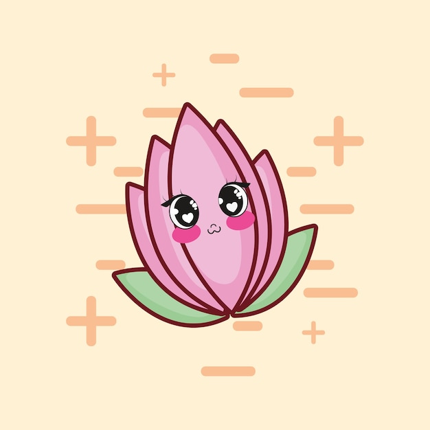 Icono de flor kawaii