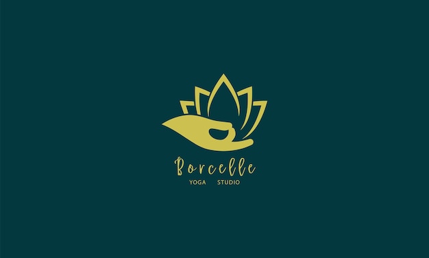 El icono de la flor del logotipo es de estilo lineal