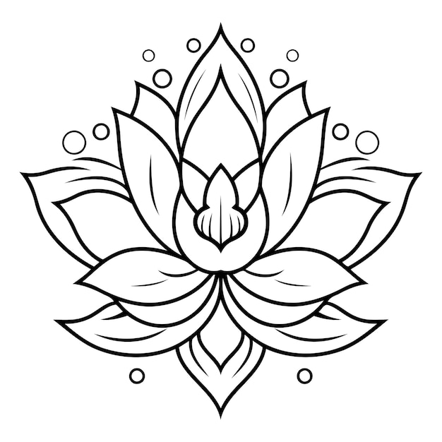 Icono de la flor de loto Ilustración resumida del ícono vectorial de la flores de loto para la web