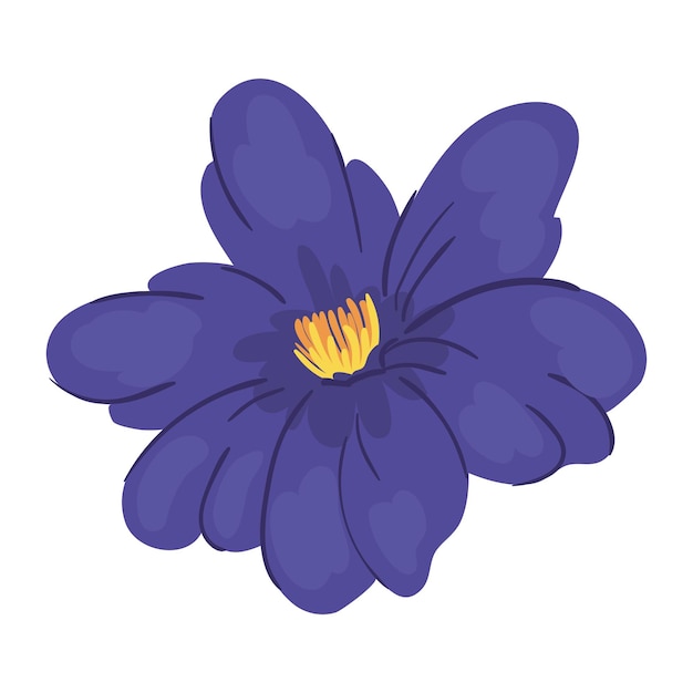 Vector el icono de la flor púrpura